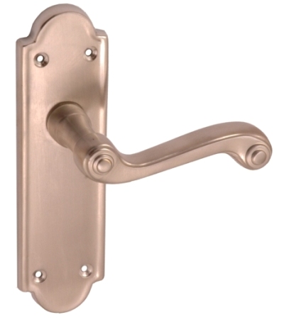 Queen Anne Lever Latch Satin Nickel